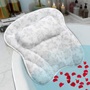 Breathable Comfort 3D Quilted Mesh Bath Pillow – Grey Flowers