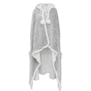 Fluffy Fleece Unisex Oversize Hooded Blanket - Grey