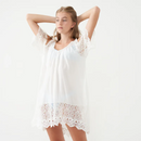 Women’s White Crochet Lace Beach Cover-up