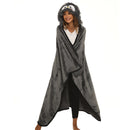 Animal Fluffy Fleece Unisex Hooded Blankets - Penguin