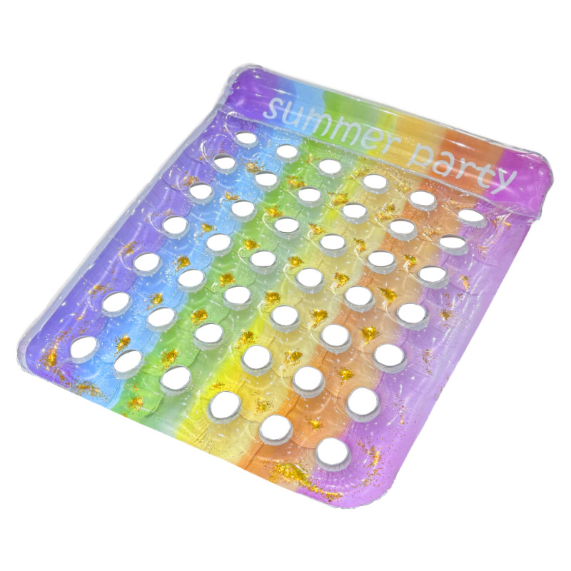 Summer Party Rainbow Double Inflatable Pool Float Mat