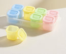 8 Piece Silicone Baby Food Storage Container Set with Tray - Multi Colour