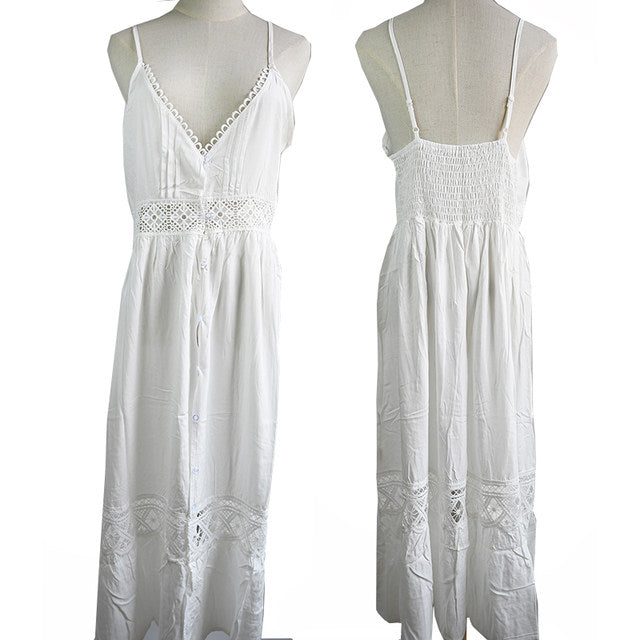 Women’s White Dress-Style Beach Cover-up
