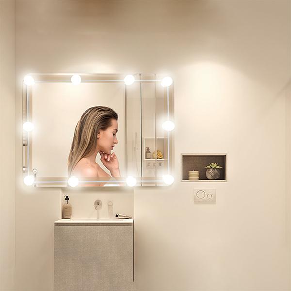 10 Bulb LED Vanity Lights Cosmetic Organisers Iconix 