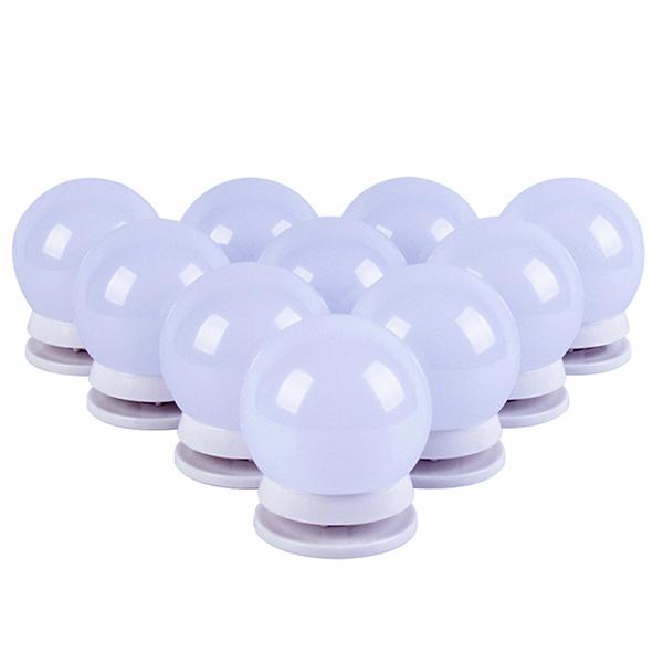 10 Bulb LED Vanity Lights Cosmetic Organisers Iconix 