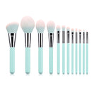 12 Piece Makeup Brush Set With Pouch - Turquoise Makeup Brush Sets Iconix 