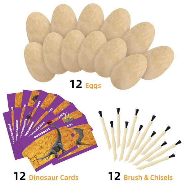 12Pc Junior Dig Kit - Dino Eggs Digging Kits Iconix 