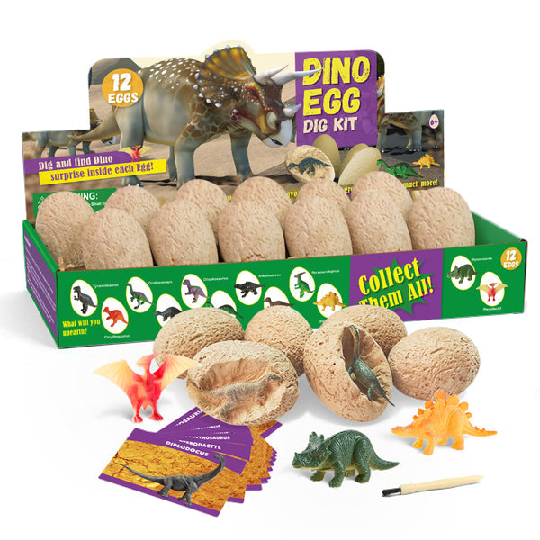 12Pc Junior Dig Kit - Dino Eggs Digging Kits Iconix 