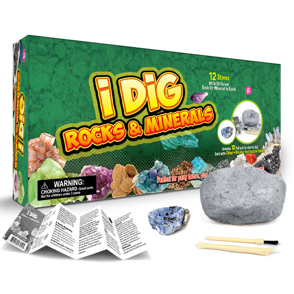 12Pc Junior Dig Kit – Minerals Digging Kits Iconix 