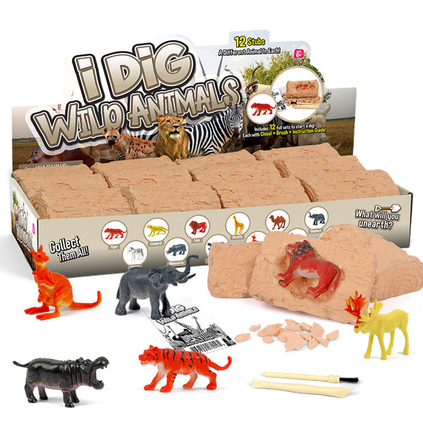 12Pc Junior Dig Kit - Wild Animals digging kits Iconix 