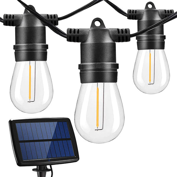 15 LED Vintage Solar String Lights - 15M (16 Bulbs) Lighting Iconix 
