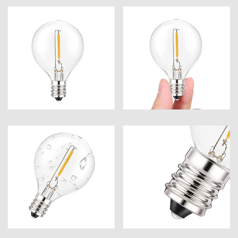 1.5W 12 LED Solar String Bulb Lights – G40 Iconix 