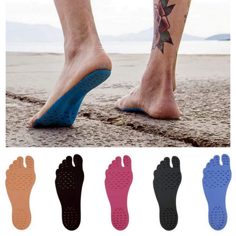 2 Pairs of Beach Stick-On Waterproof Soles Outdoor Iconix 