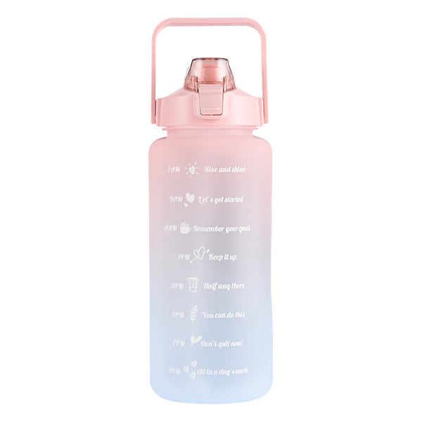 2.2 L Motivational Time Marker Water Bottle – Pink and Blue running accessories Iconix 