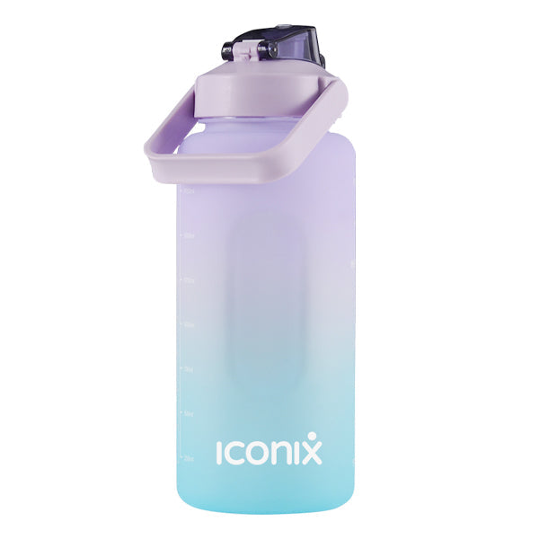 2.2 L Motivational Time Marker Water Bottle – Purple and Teal running accessories Iconix 