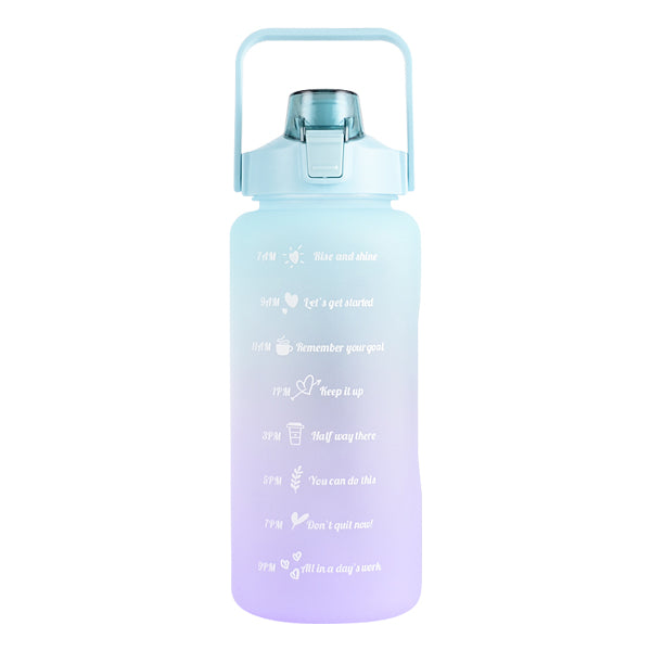 2.2 L Motivational Time Marker Water Bottle – Teal and Purple running accessories Iconix 