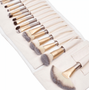 24 Piece Champagne Gold Makeup Brushes Set Iconix 