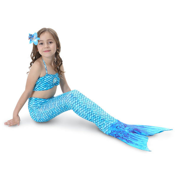 3 Piece Kids Blue Mermaid Bikini | JP02 mermaid swimsuits Iconix 
