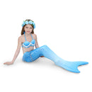 3 Piece Kids Blue Princess Mermaid Bikini | GB38 mermaid swimsuits Iconix 