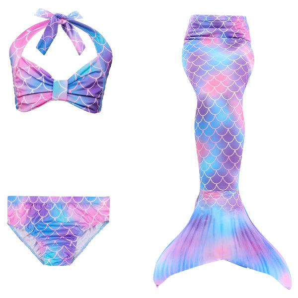 3 Piece Kids Multi-Colour Mermaid Bikini | DH48 mermaid swimsuits Iconix 