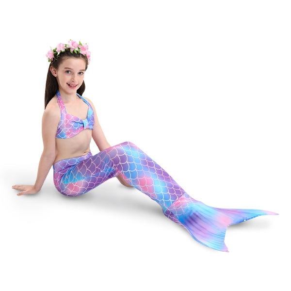 3 Piece Kids Multi-Colour Mermaid Bikini | DH48 mermaid swimsuits Iconix 