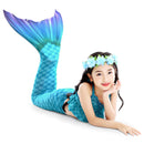 3 Piece Kids Ocean Turquoise Mermaid Bikini | GB19 mermaid swimsuits Iconix 