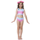 3 Piece Kids Pastel Pink and Blue Mermaid Bikini | JP85 Mermaid Bikini Iconix 