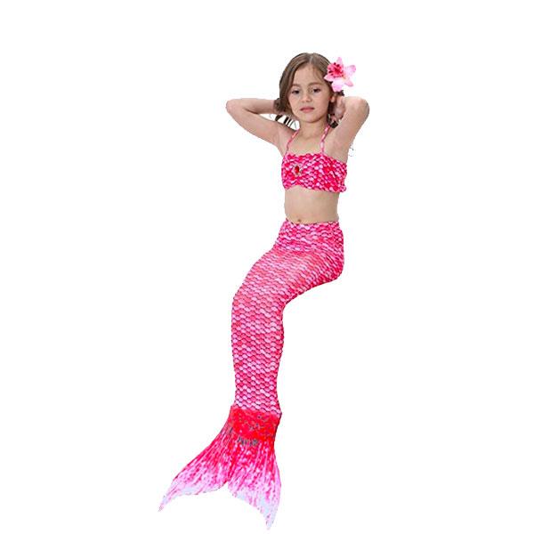 3 Piece Kids Pink Mermaid Bikini | JP04 Iconix 
