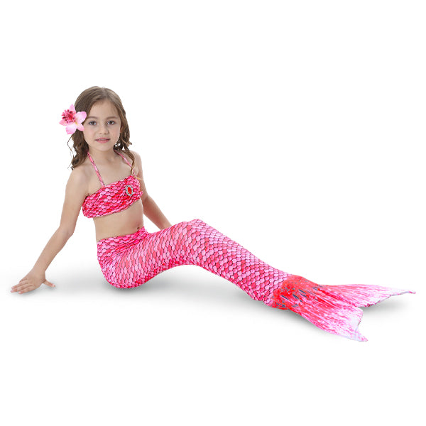 3 Piece Kids Pink Mermaid Bikini | JP04 mermaid swimsuits Iconix 