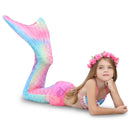 3 Piece Kids Pink Pastel Mermaid Bikini | GB35 mermaid swimsuits Iconix 