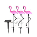 3 Piece Solar Flamingo Standing Lights Outdoor Iconix 