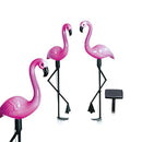 3 Piece Solar Flamingo Standing Lights Outdoor Iconix 