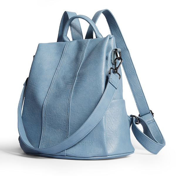 3-Way PU Leather Anti-Theft Backpack