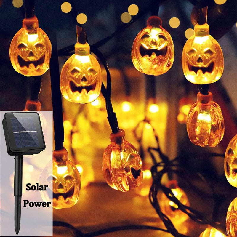 30 LED Solar String Pumpkin Lights Lighting Iconix 
