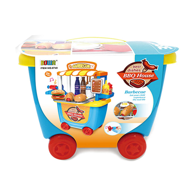 33pc Kids Pretend Barbeque Trailer Playset on Wheels pretend play Iconix 