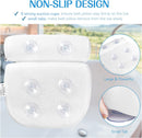 4D Mesh Bath Pillow with 6 Suction Cups – White Bedroom Decor Iconix 