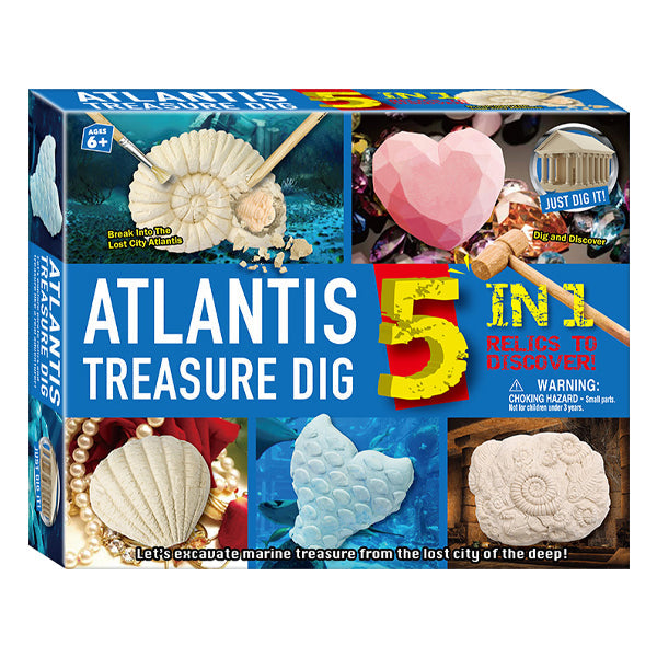 5-in-1 Junior Archaeology Dig Kit - Atlantis Treasure digging kits Iconix 