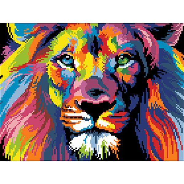 5D DIY Diamond Painting by Numbers - Lion 5D Paint by Numbers Iconix 