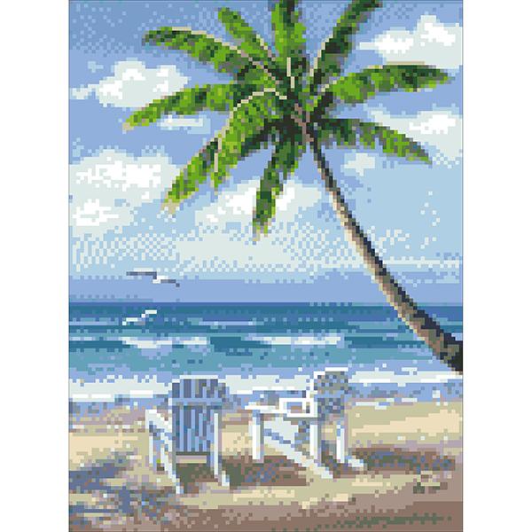 5D DIY Diamond Painting by Numbers - Palmtree Peace 5D Paint by Numbers Iconix 
