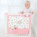 9 Pockets Cotton Cot Organiser Kids Iconix Pink 