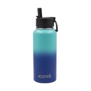 Iconix Blue Ombre Stainless Steel Hot and Cold Flask - Straw Lid
