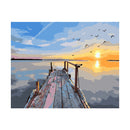 Adult Paint by Numbers with Frame - Blissful Pier Paint By Numbers With Frame Iconix 