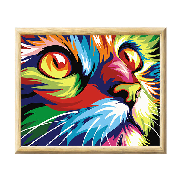 Adult Paint by Numbers with Frame - Cat Paint By Numbers With Frame Iconix 