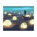 Adult Paint by Numbers with Frame - Collecting Moonlight Paint By Numbers With Frame Iconix 