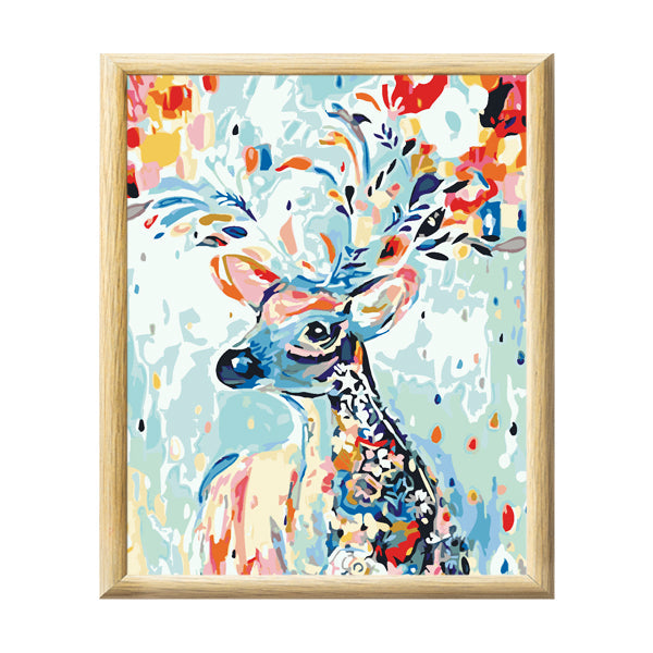 Adult Paint by Numbers with Frame - Deer Paint By Numbers With Frame Iconix 