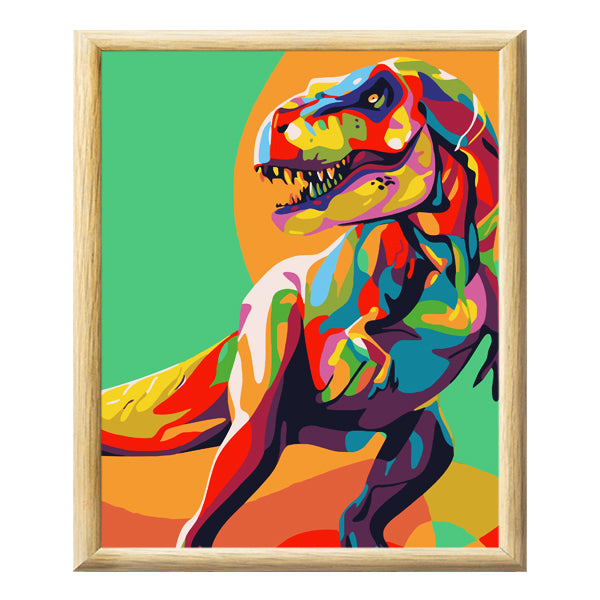 Adult Paint by Numbers with Frame - Detailed Dino Paint By Numbers With Frame Iconix 