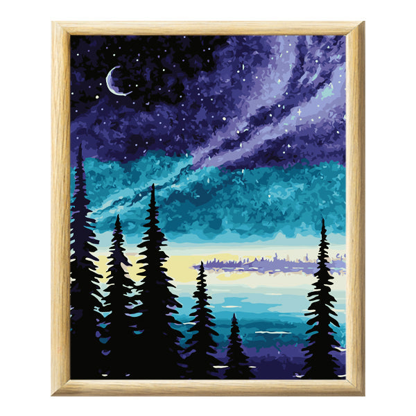 Adult Paint by Numbers with Frame - Evening Charm Paint By Numbers With Frame Iconix 