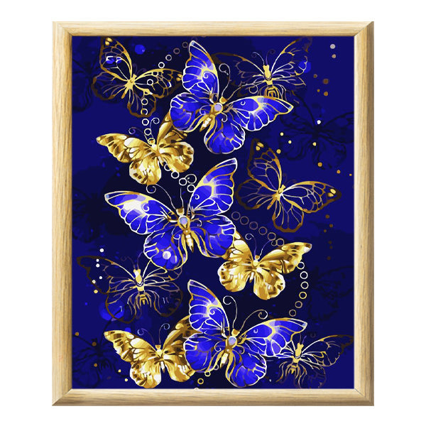 Adult Paint by Numbers with Frame - Golden Wings Paint By Numbers With Frame Iconix 