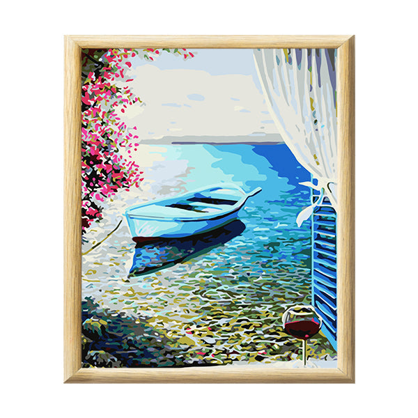 Adult Paint by Numbers with Frame - Greek Paradise Paint By Numbers With Frame Iconix 