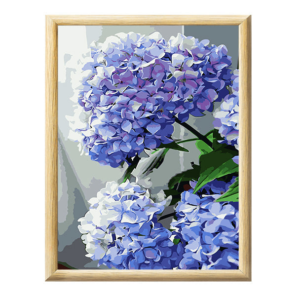Adult Paint by Numbers with Frame - Hydrangea Angel Paint By Numbers With Frame Iconix 